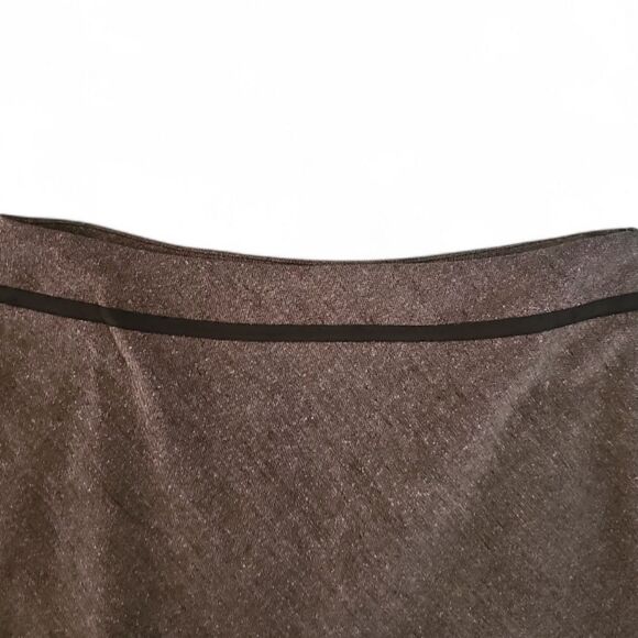 Ann Taylor Wool Silk Tweed A-Line Skirt Sz 6 Brown Timeless Winter Work Classic - Picture 5 of 12